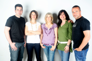 The 4Visions team: Asier, Irene, Martine, Pilar and Ricard